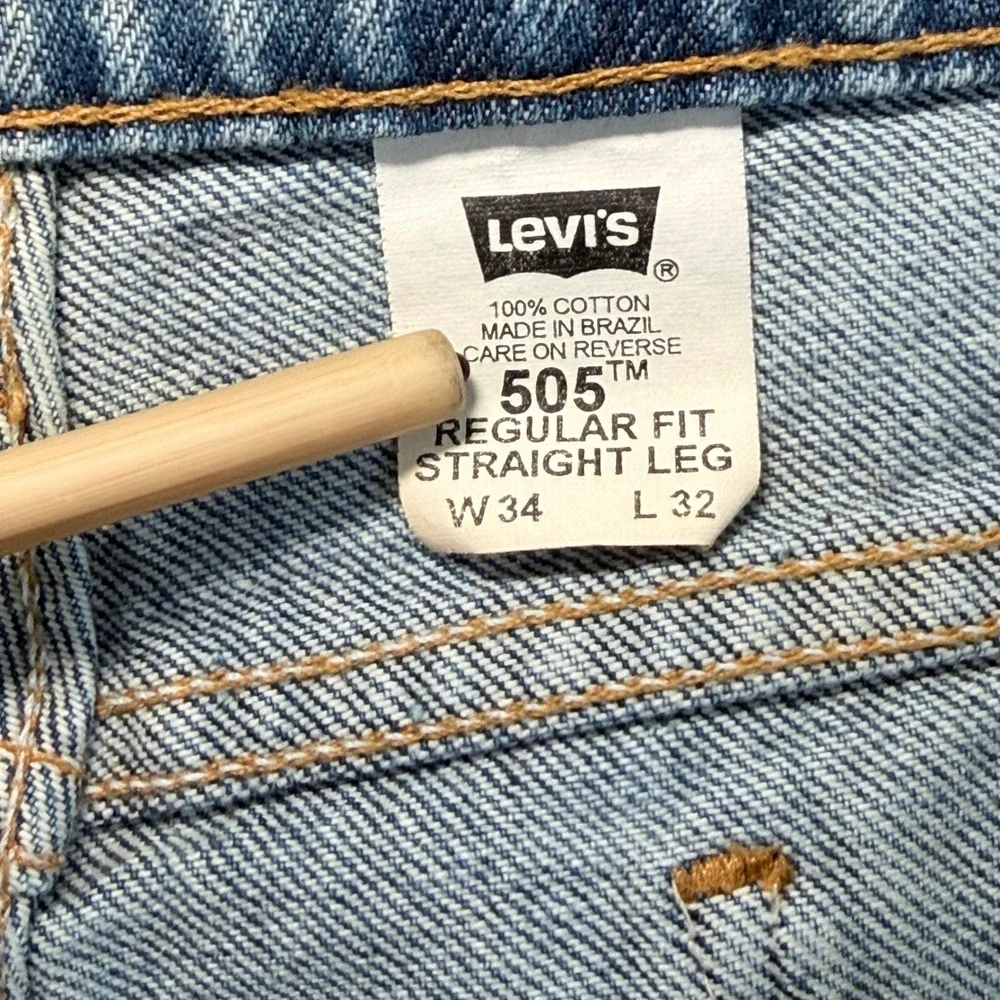 NWT Vintage Deadstock 90s Levi's 505 Orange Tab 34x32 Jeans Regular Straight